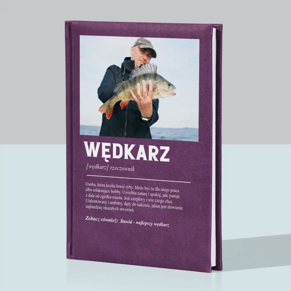 Zdjęcie i Podpis: Wędkarz Definicja - Notes Książkowy z Nadrukiem - Image 5