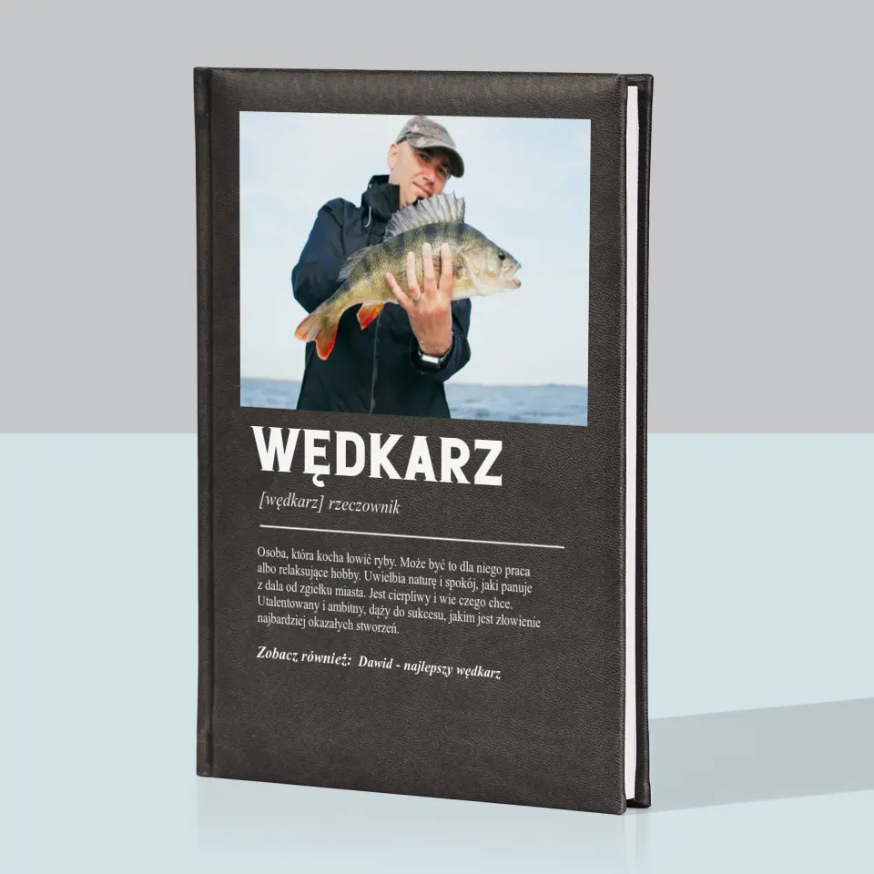 Zdjęcie i Podpis: Wędkarz Definicja - Notes Książkowy z Nadrukiem - Image 6