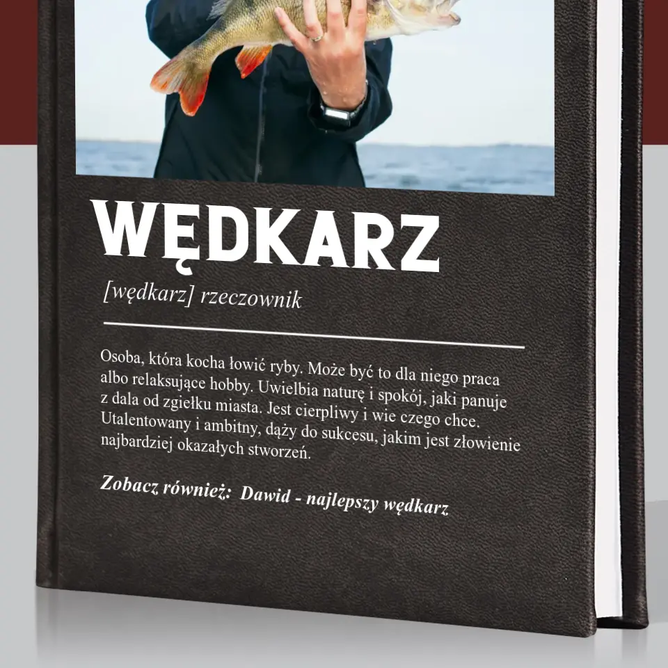 Zdjęcie i Podpis: Wędkarz Definicja - Planer Książkowy z Nadrukiem - Image 5