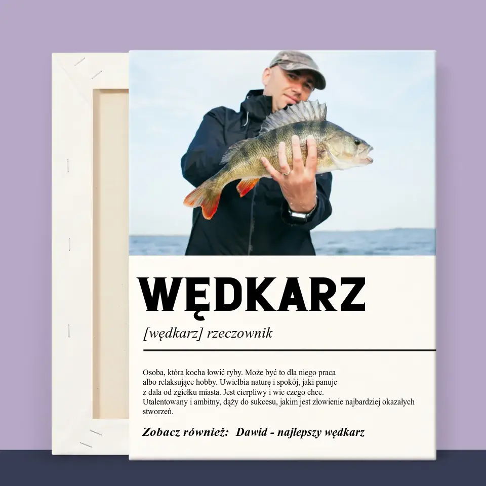 Zdjęcie i Podpis: Wędkarz Definicja - Wydruk Obramowany - Image 11
