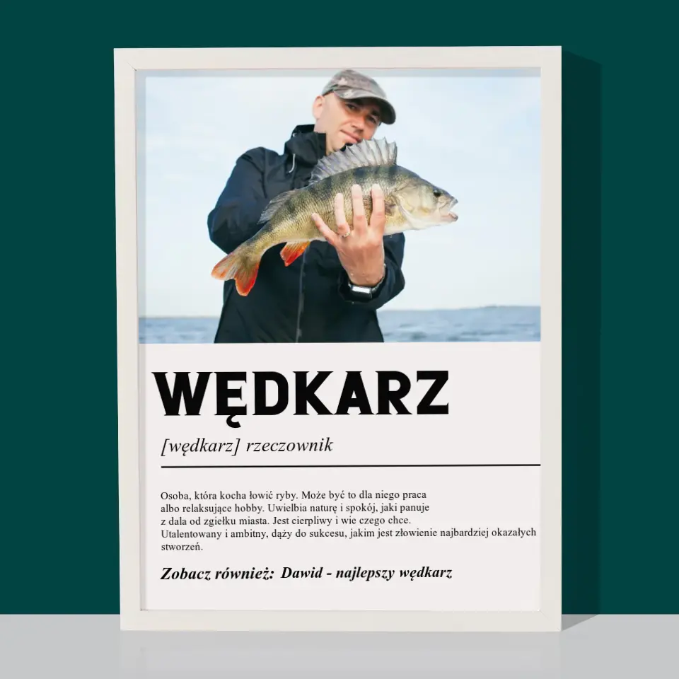Zdjęcie i Podpis: Wędkarz Definicja - Wydruk Obramowany - Image 8
