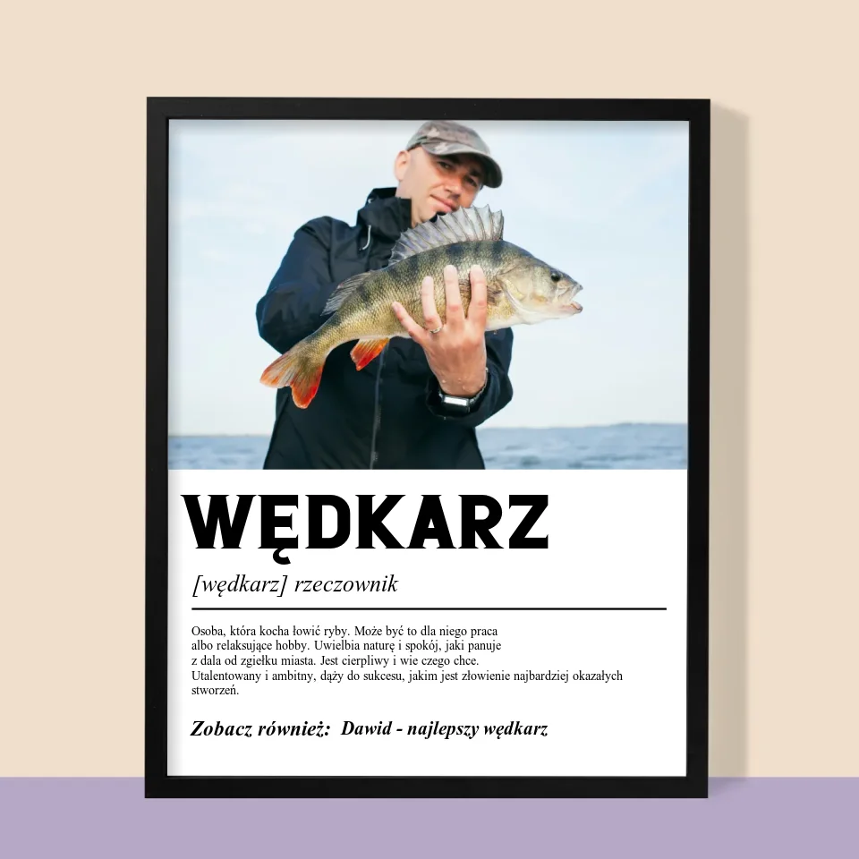 Zdjęcie i Podpis: Wędkarz Definicja - Wydruk Obramowany - Image 9
