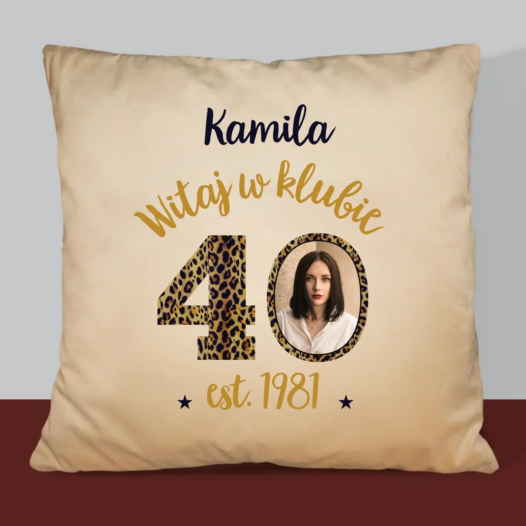 Zdjęcie I Podpis: Witaj W Klubie 40 - Poduszka z Nadrukiem - Image 6