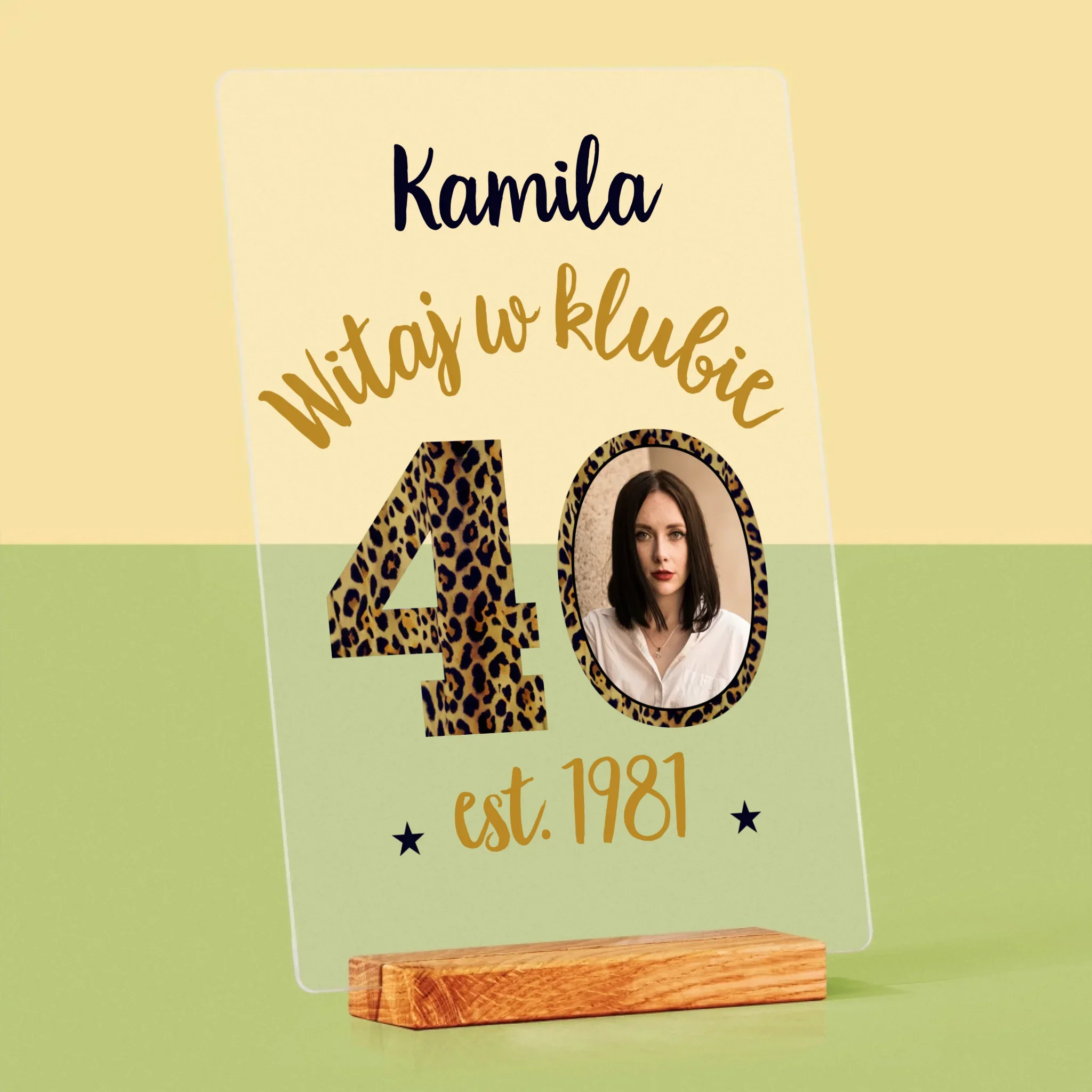 Zdjęcie I Podpis: Witaj W Klubie 40 - Wydruk Na Szkle Akrylowym - Image 4