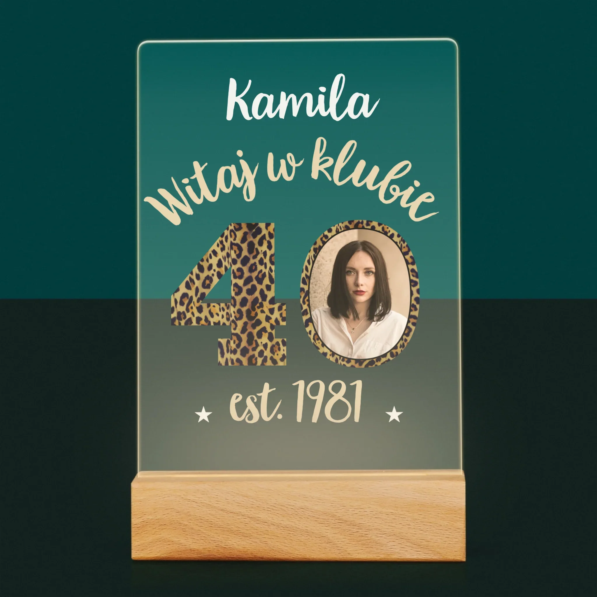 Zdjęcie I Podpis: Witaj W Klubie 40 - Wydruk Na Szkle Akrylowym - Image 7