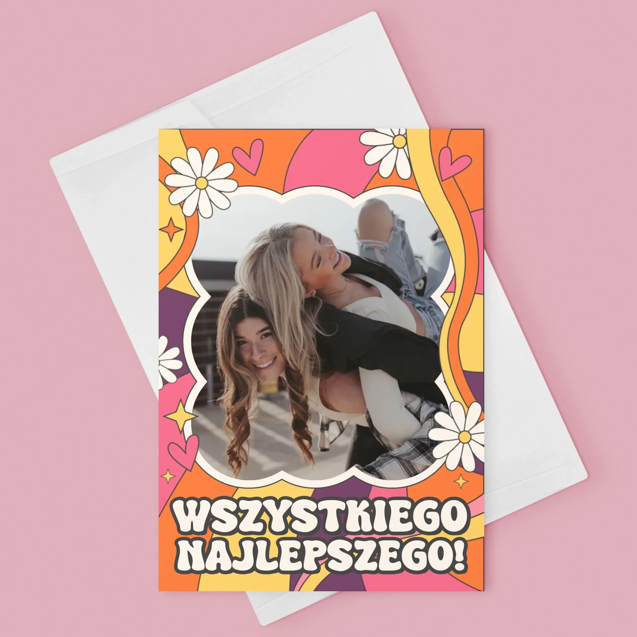 Zdjęcie i Podpis: Wszystkiego Najlepszego Groovy - Kartka z Życzeniami - Image 3