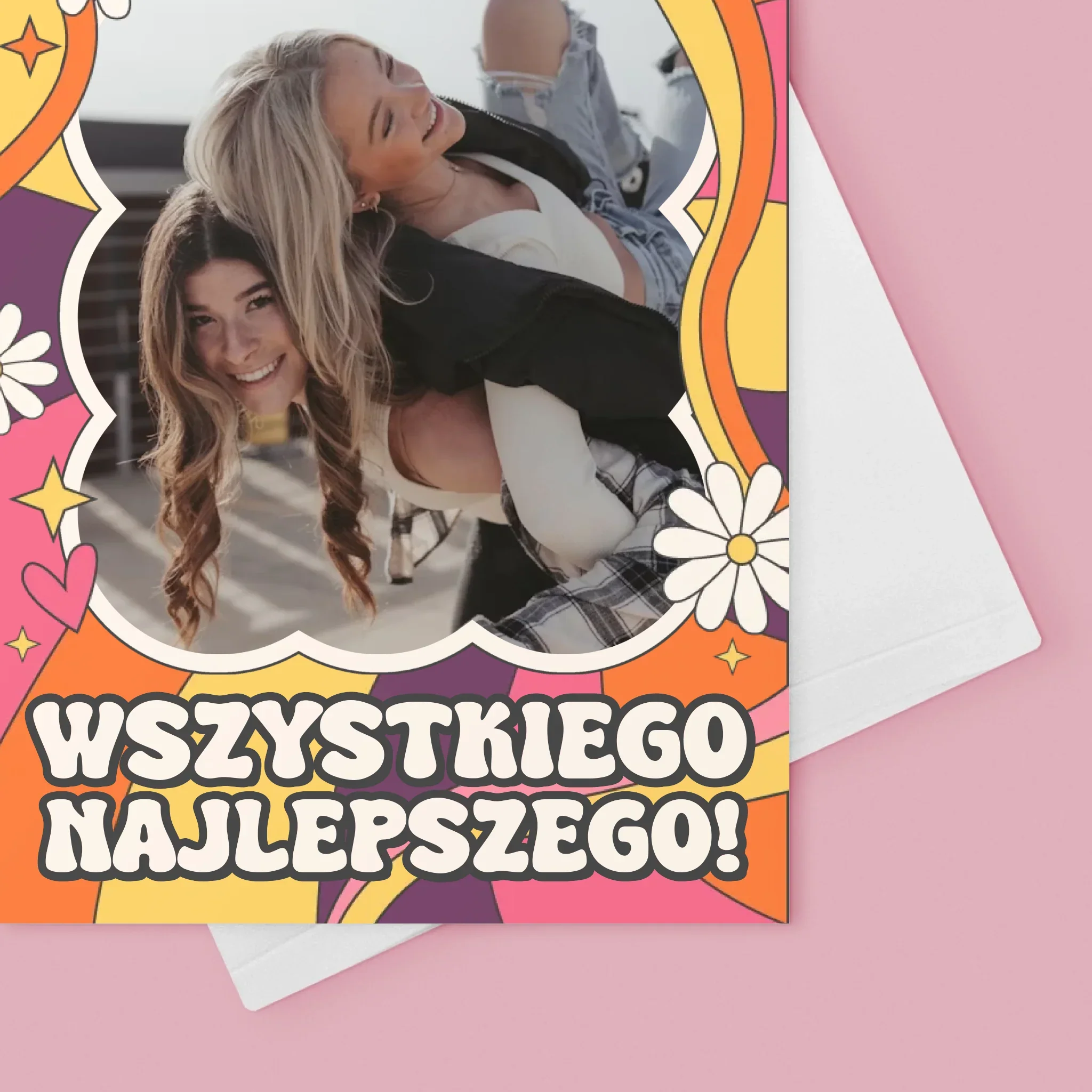 Zdjęcie i Podpis: Wszystkiego Najlepszego Groovy - Kartka z Życzeniami - Image 4