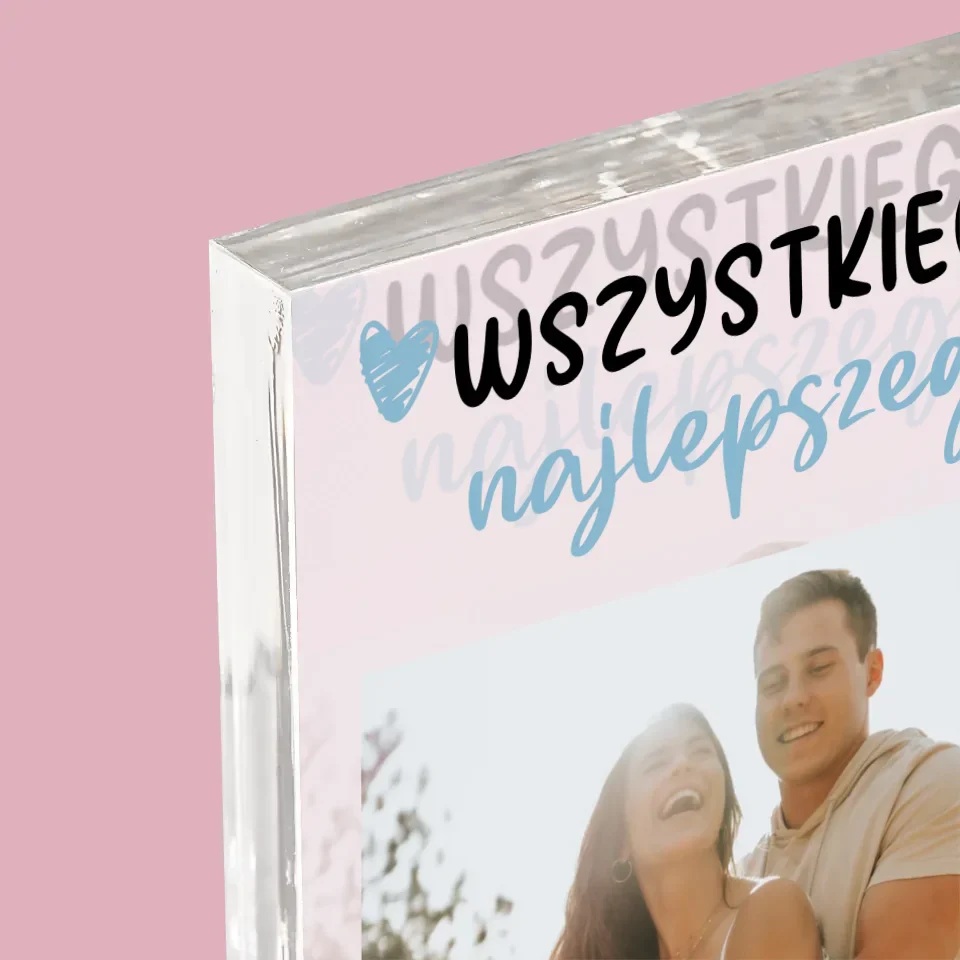 Zdjęcie I Podpis: Wszystkiego Najlepszego Z Okazji Dnia Chłopaka - Blok Akrylowy z Nadrukiem - Image 4