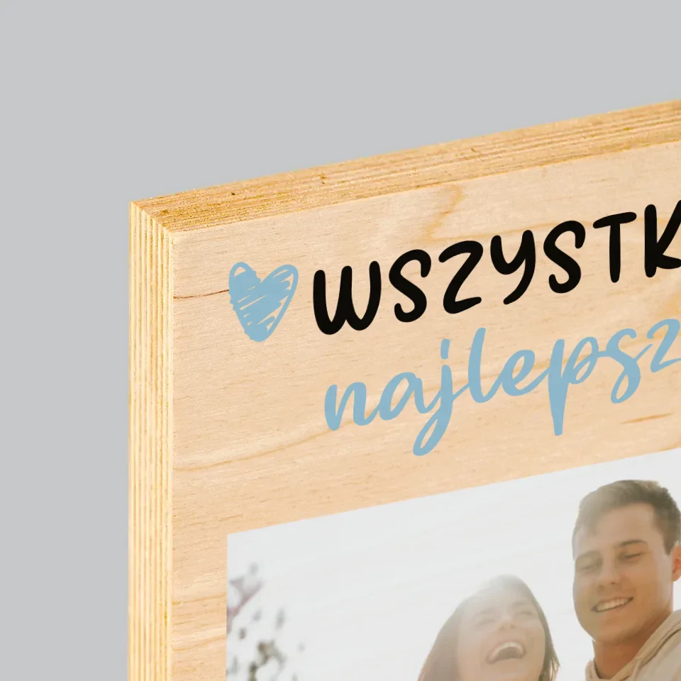 Zdjęcie I Podpis: Wszystkiego Najlepszego Z Okazji Dnia Chłopaka - Wydruk Na Drewnie - Image 4