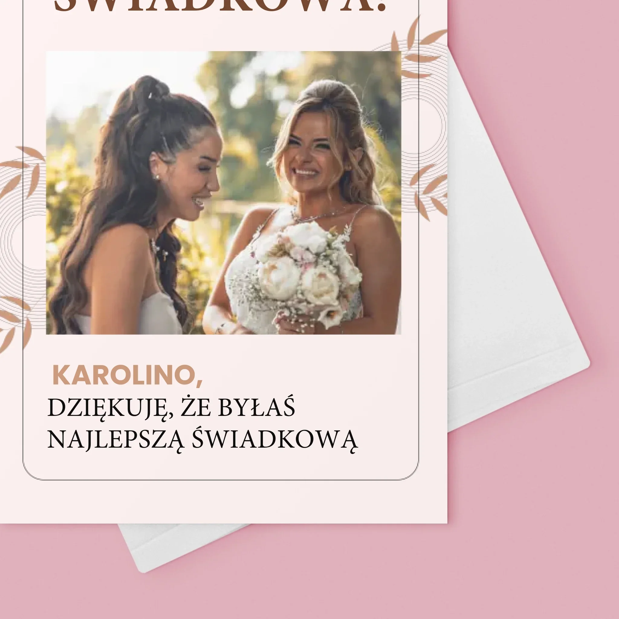 Zdjęcie i Podpis: Wymarzona Świadkowa - Kartka z Życzeniami - Image 4
