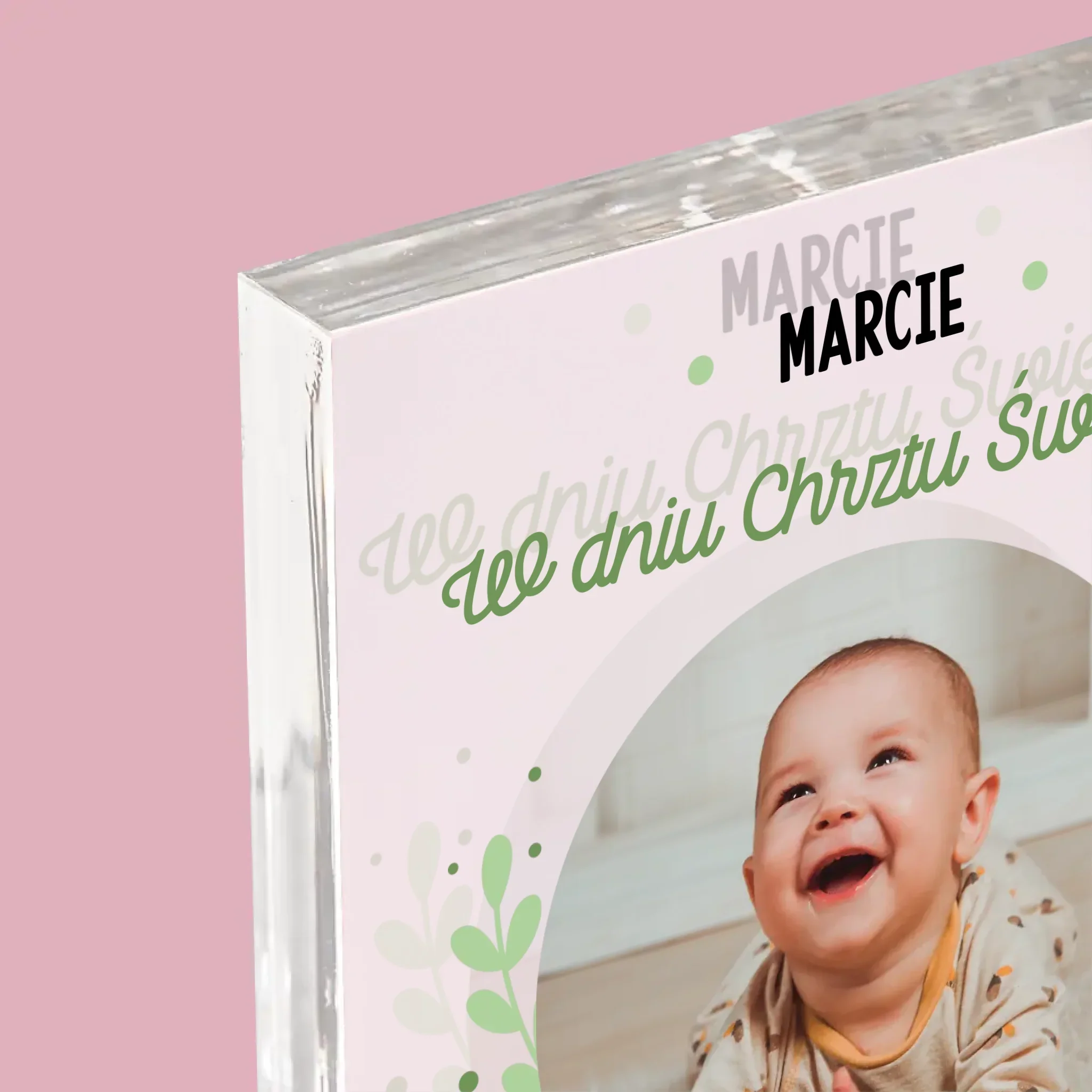 Zdjęcie i Podpis: z Okazji Chrztu Świętego - Blok Akrylowy z Nadrukiem - Image 4