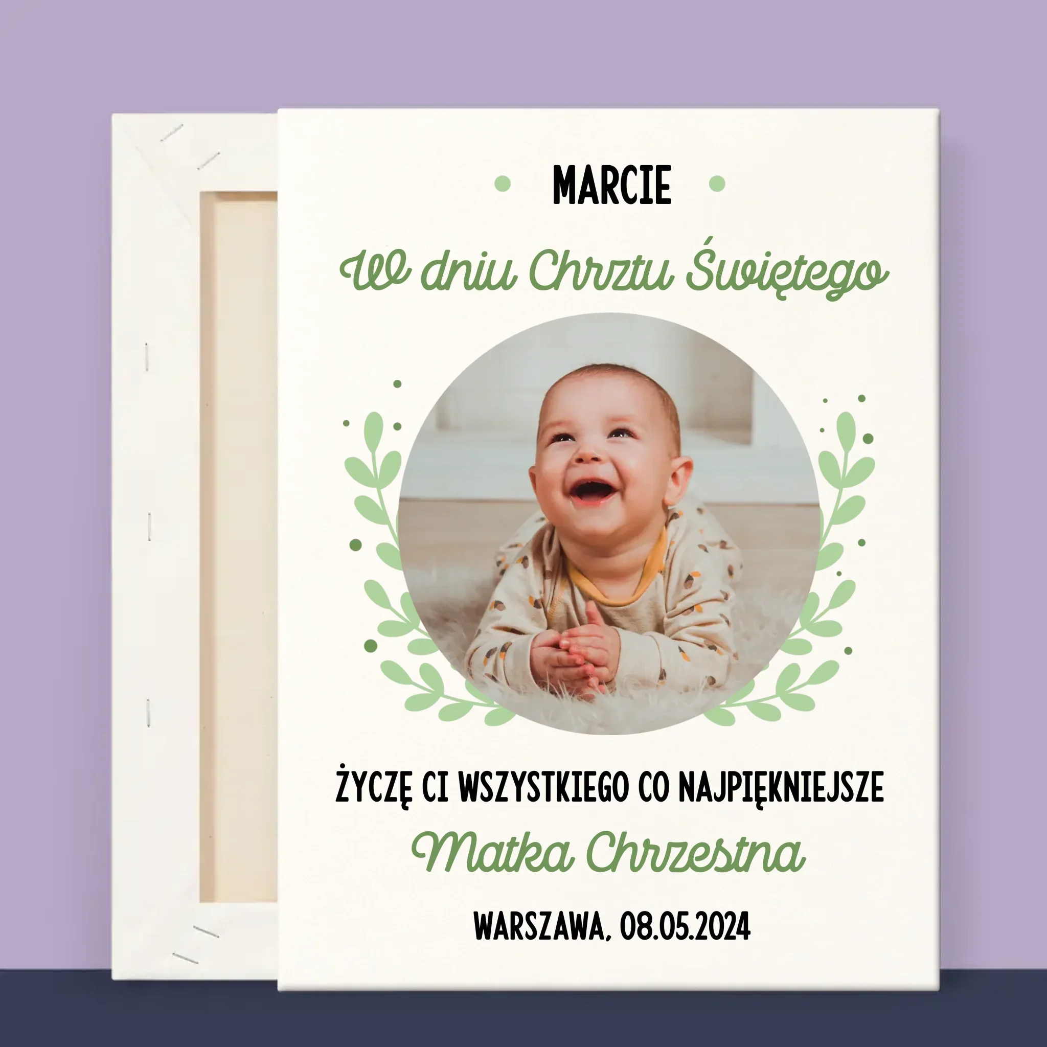 Zdjęcie i Podpis: z Okazji Chrztu Świętego - Wydruk Obramowany - Image 11