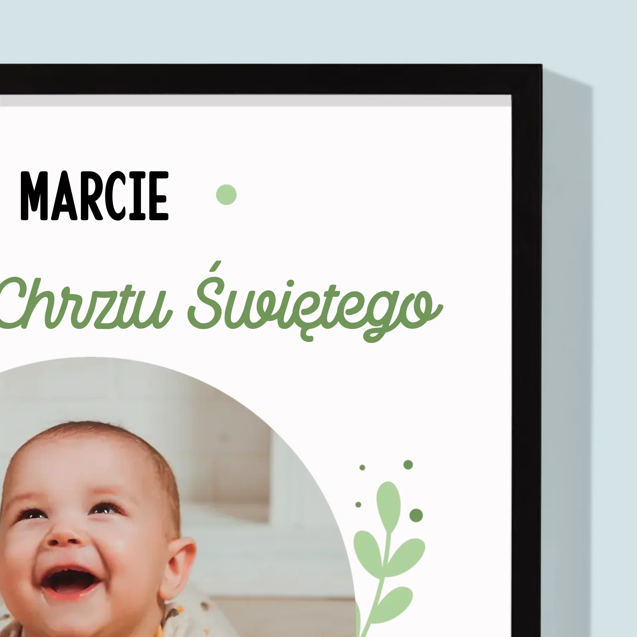 Zdjęcie i Podpis: z Okazji Chrztu Świętego - Wydruk Obramowany - Image 6