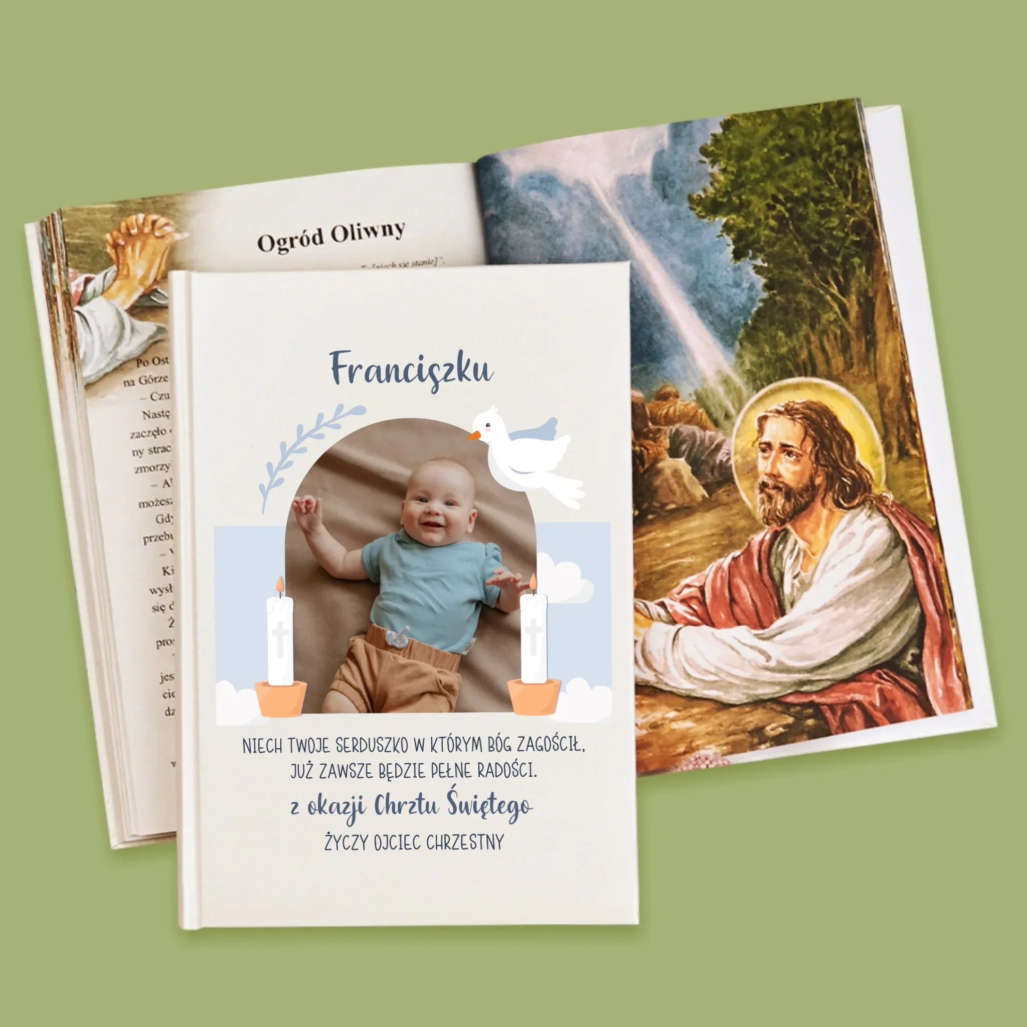 Zdjęcie i Podpis: Z Okazji Chrztu Świętego Życzenia - Biblia z Nadrukiem - Image 4