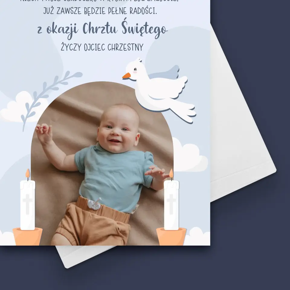 Zdjęcie i Podpis: Z Okazji Chrztu Świętego Życzenia - Kartka z Życzeniami - Image 4