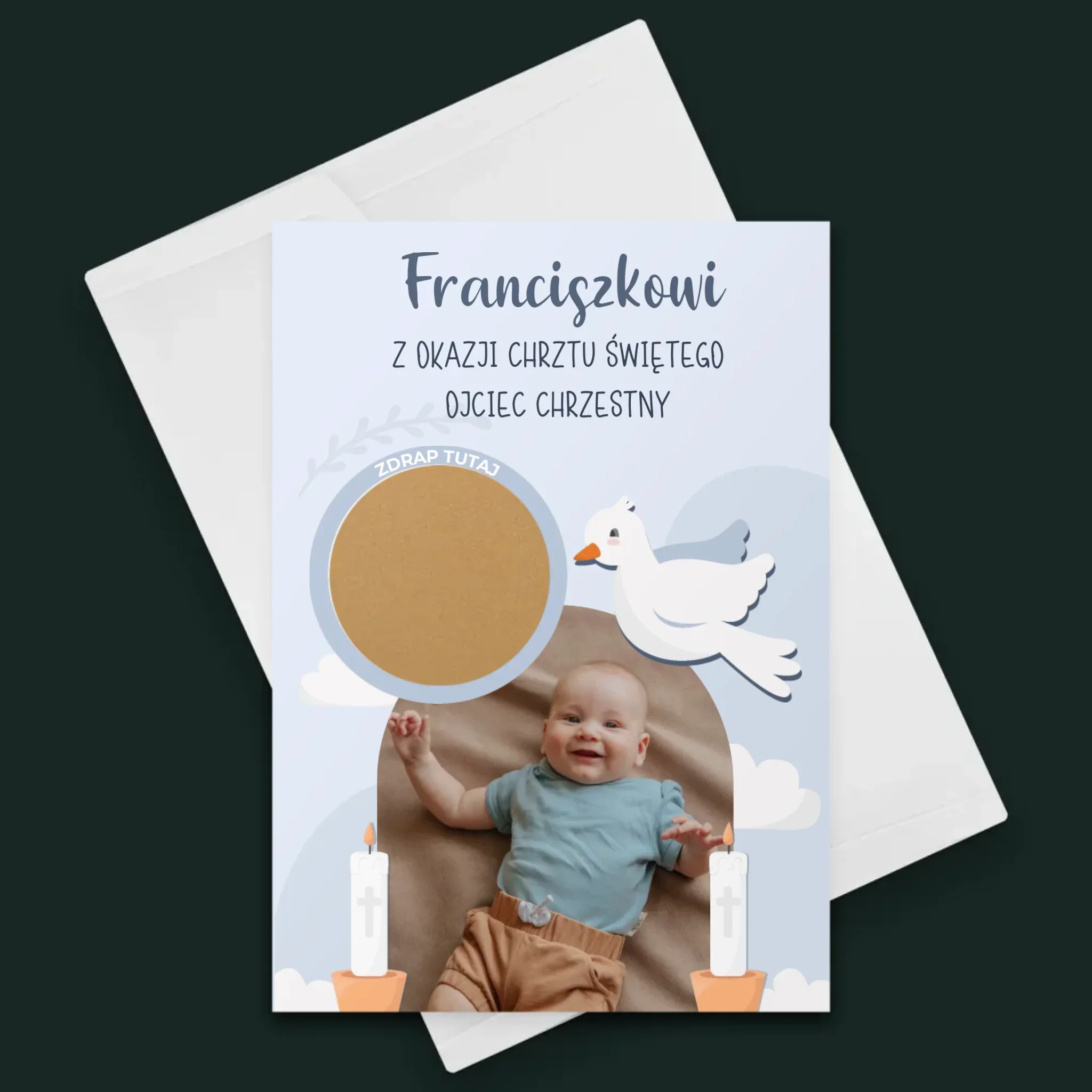 Zdjęcie i Podpis: Z Okazji Chrztu Świętego Życzenia - Kartka z Życzeniami - Image 7