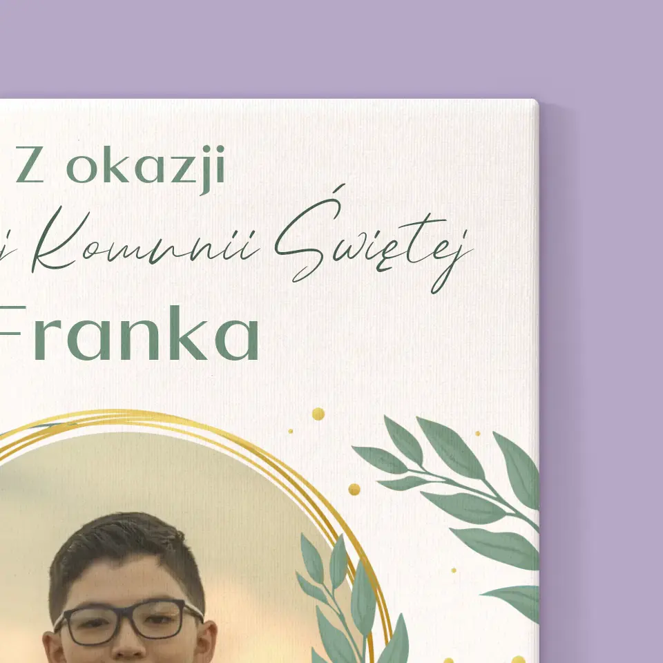 Zdjęcie i Podpis: Z Okazji Pierwszej Komunii Świętej - Wydruk Obramowany - Image 14
