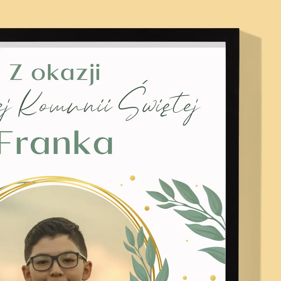 Zdjęcie i Podpis: Z Okazji Pierwszej Komunii Świętej - Wydruk Obramowany - Image 6