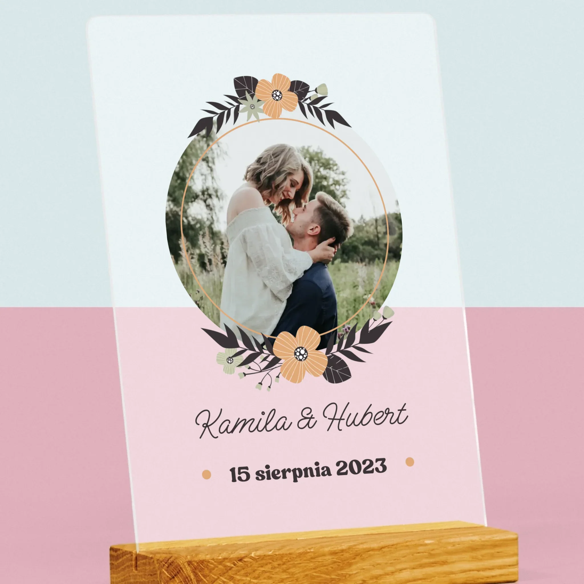 Zdjęcie i Podpis: Zakochani - Wydruk Na Szkle Akrylowym - Image 2