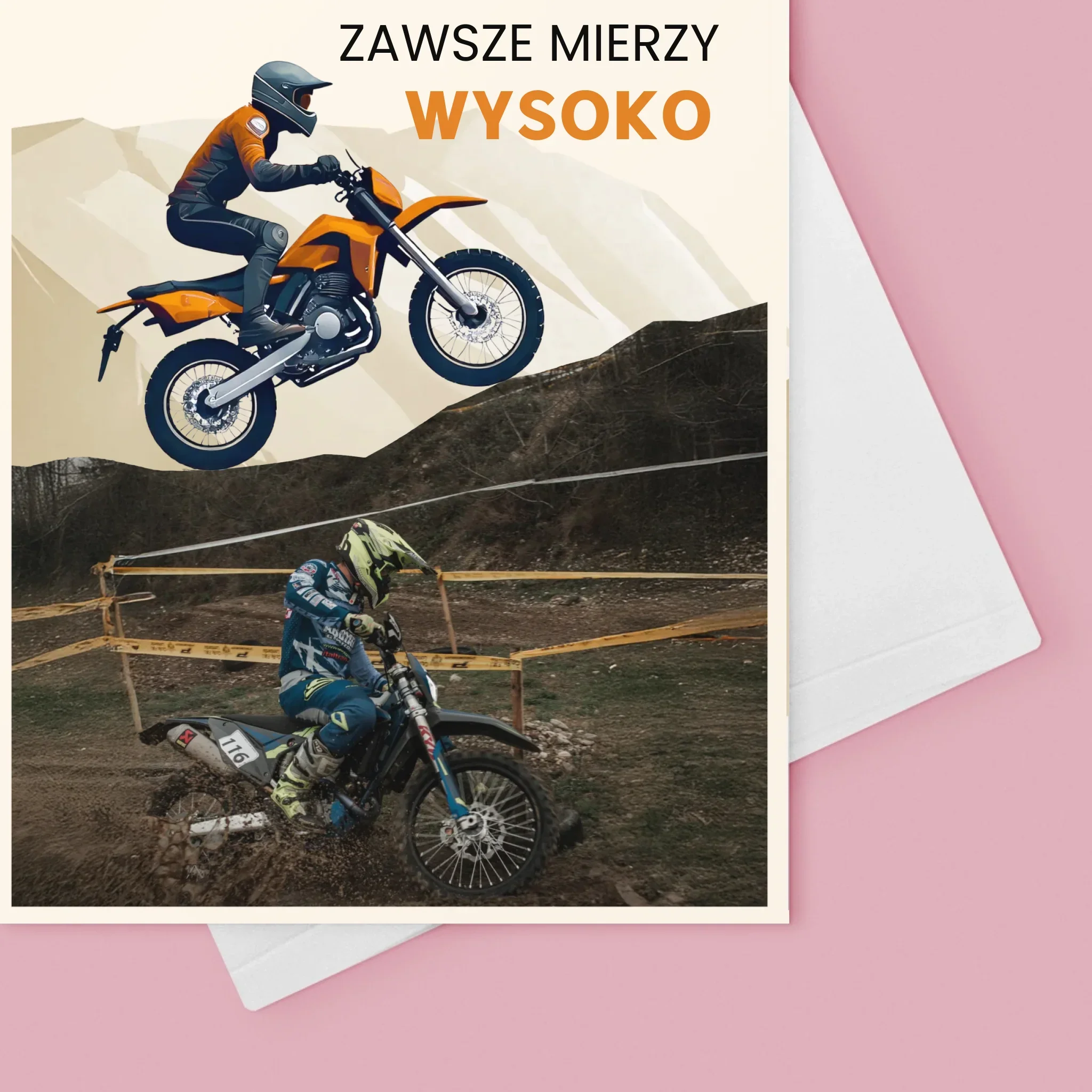 Zdjęcie I Podpis: Zawsze Mierzy Wysoko - Kartka Z Życzeniami - Image 4