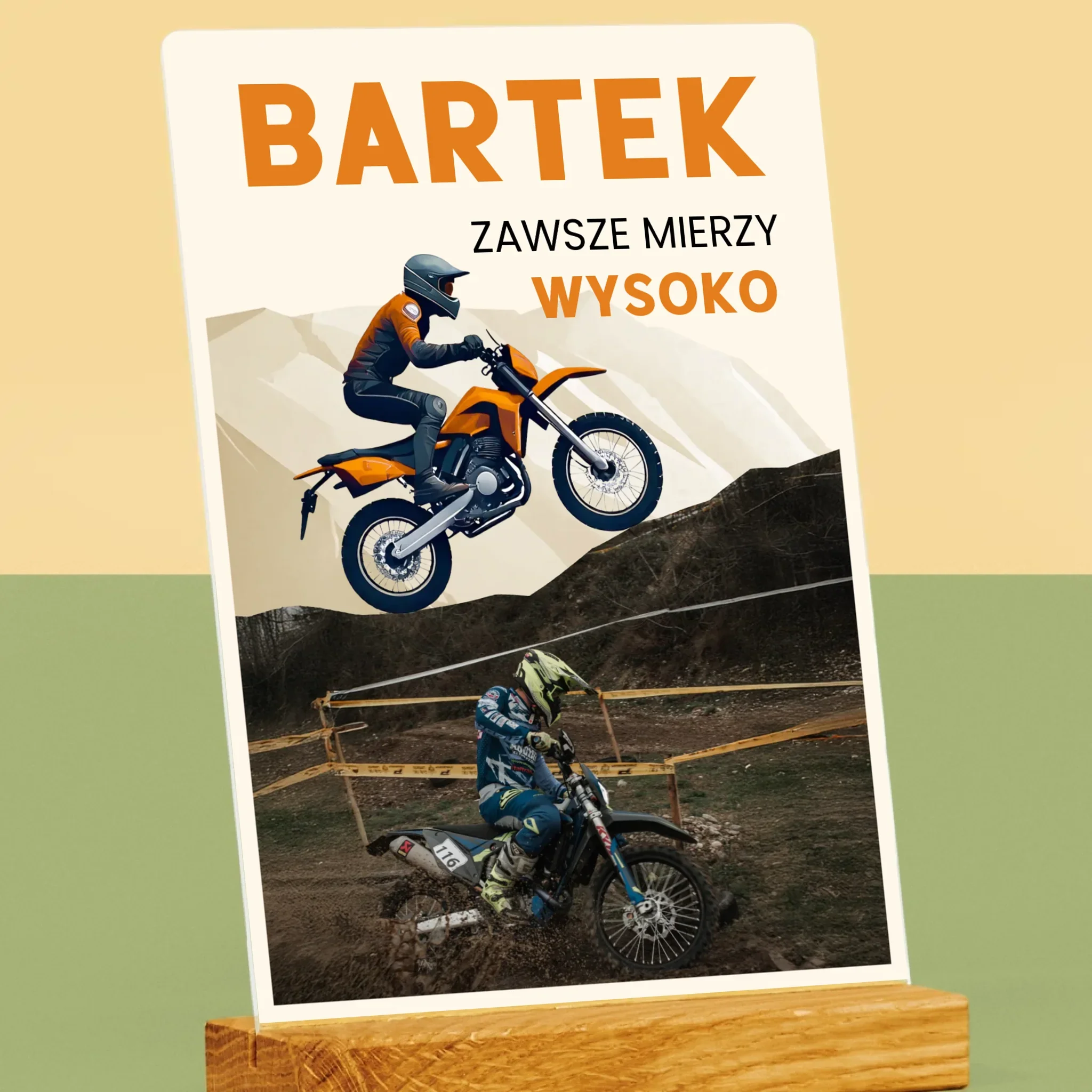 Zdjęcie I Podpis: Zawsze Mierzy Wysoko - Wydruk Na Szkle Akrylowym - Image 2