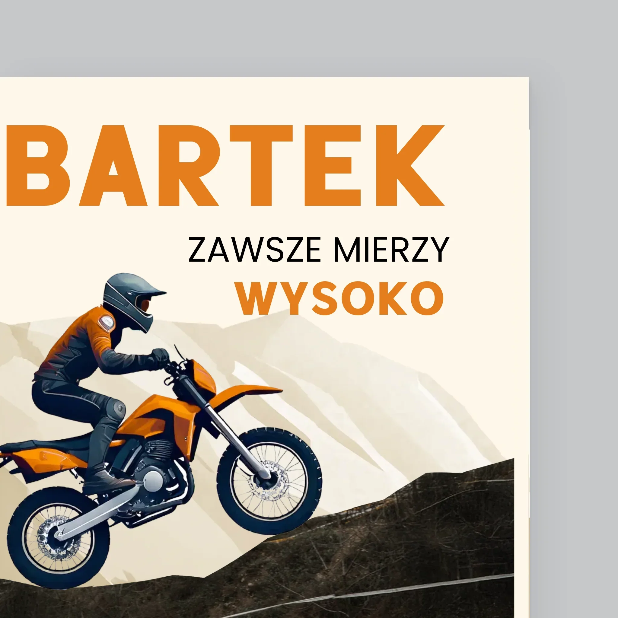 Zdjęcie I Podpis: Zawsze Mierzy Wysoko - Wydruk Obramowany - Image 10
