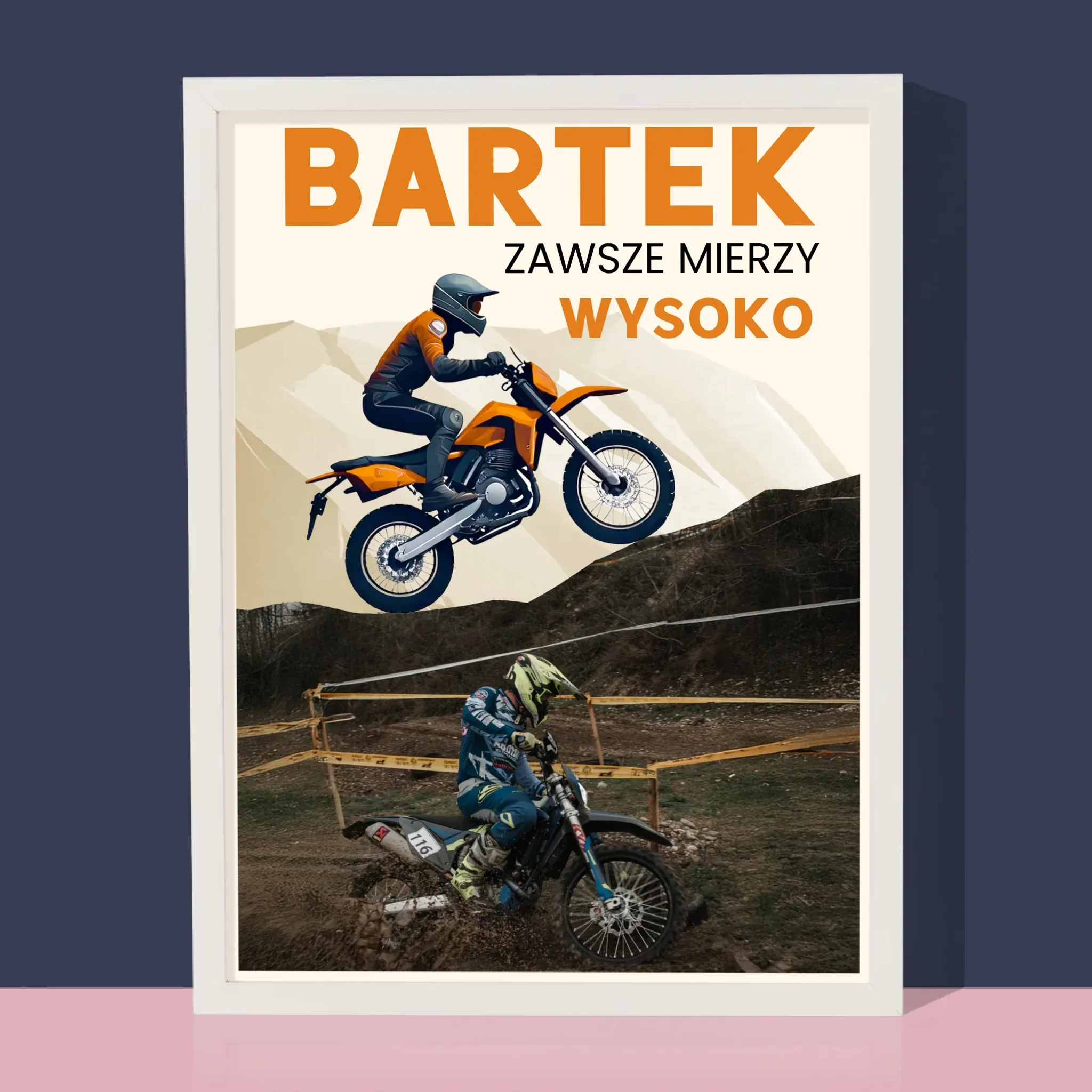 Zdjęcie I Podpis: Zawsze Mierzy Wysoko - Wydruk Obramowany - Image 4