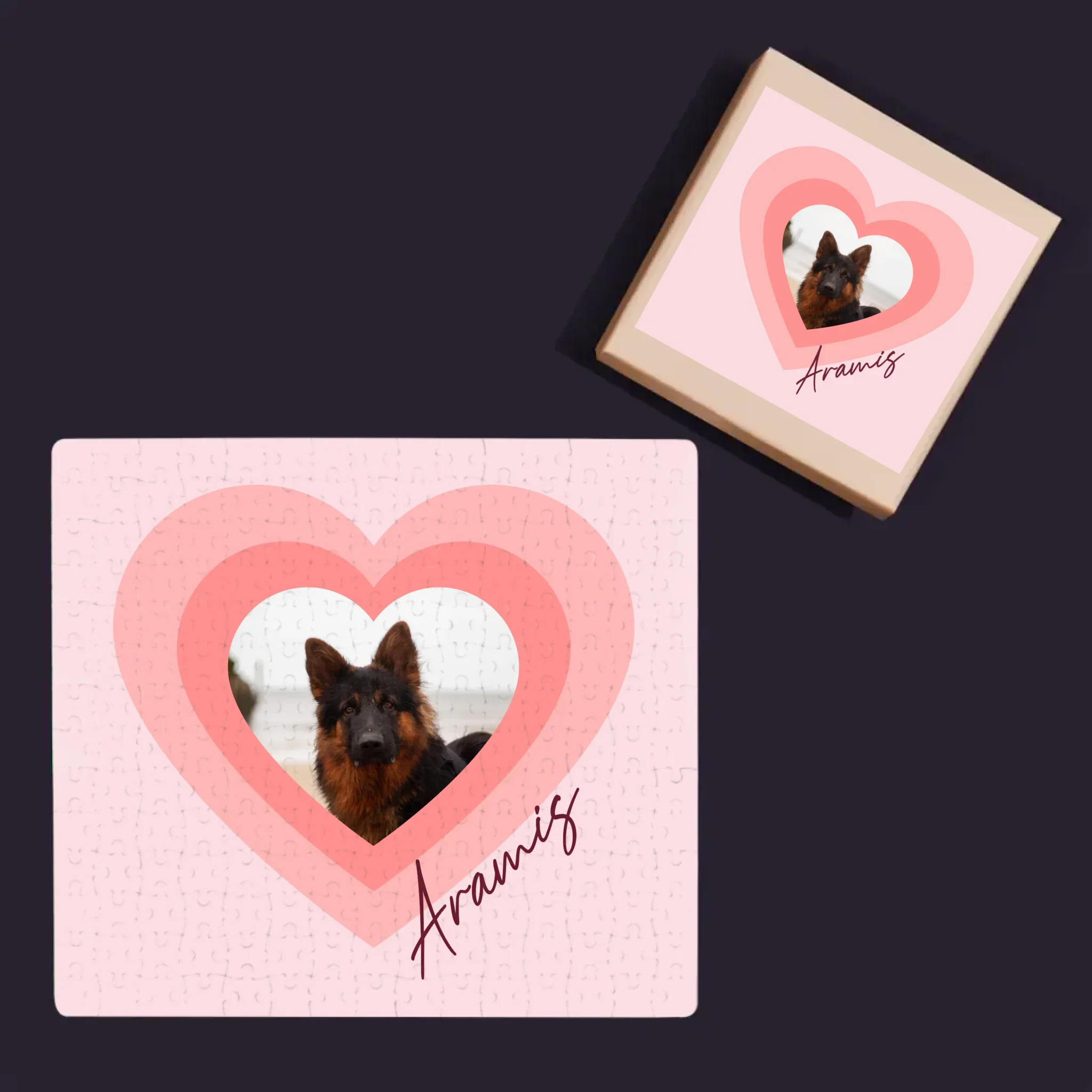 Zdjęcie i Podpis: Zdjęcie Pupila w Sercu - Personalizowane Puzzle - Image 4