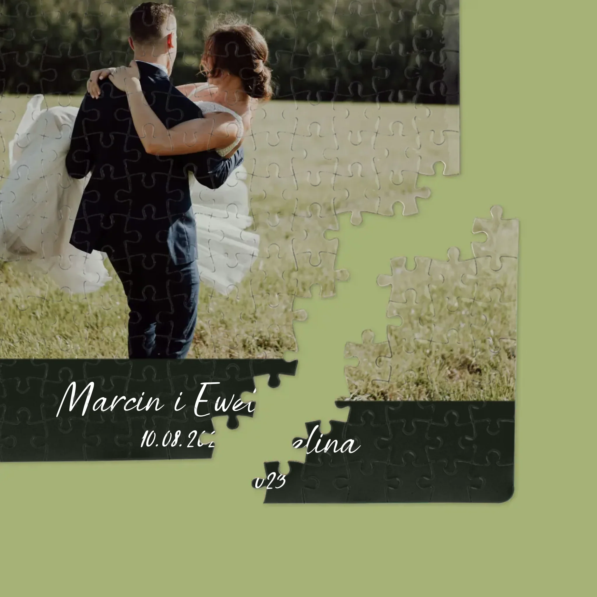 Zdjęcie i Podpis: Ślubne - Personalizowane Puzzle - Image 2