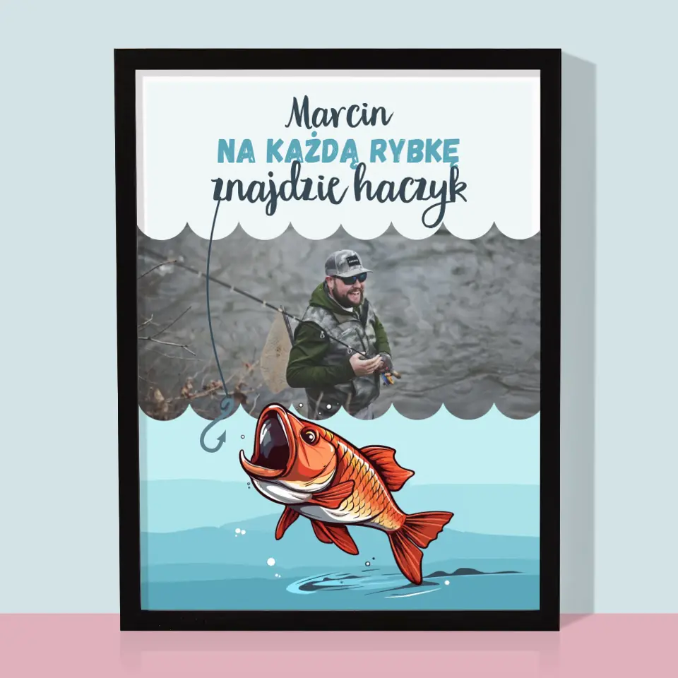 Zdjęcie i Podpis: Znajdzie Haczyk - Wydruk Obramowany - Image 5