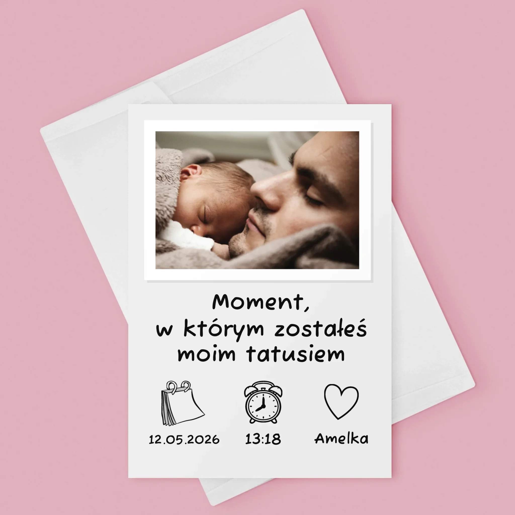 Zdjęcie i Podpis: Zostałeś Tatusiem - Kartka z Życzeniami - Image 3