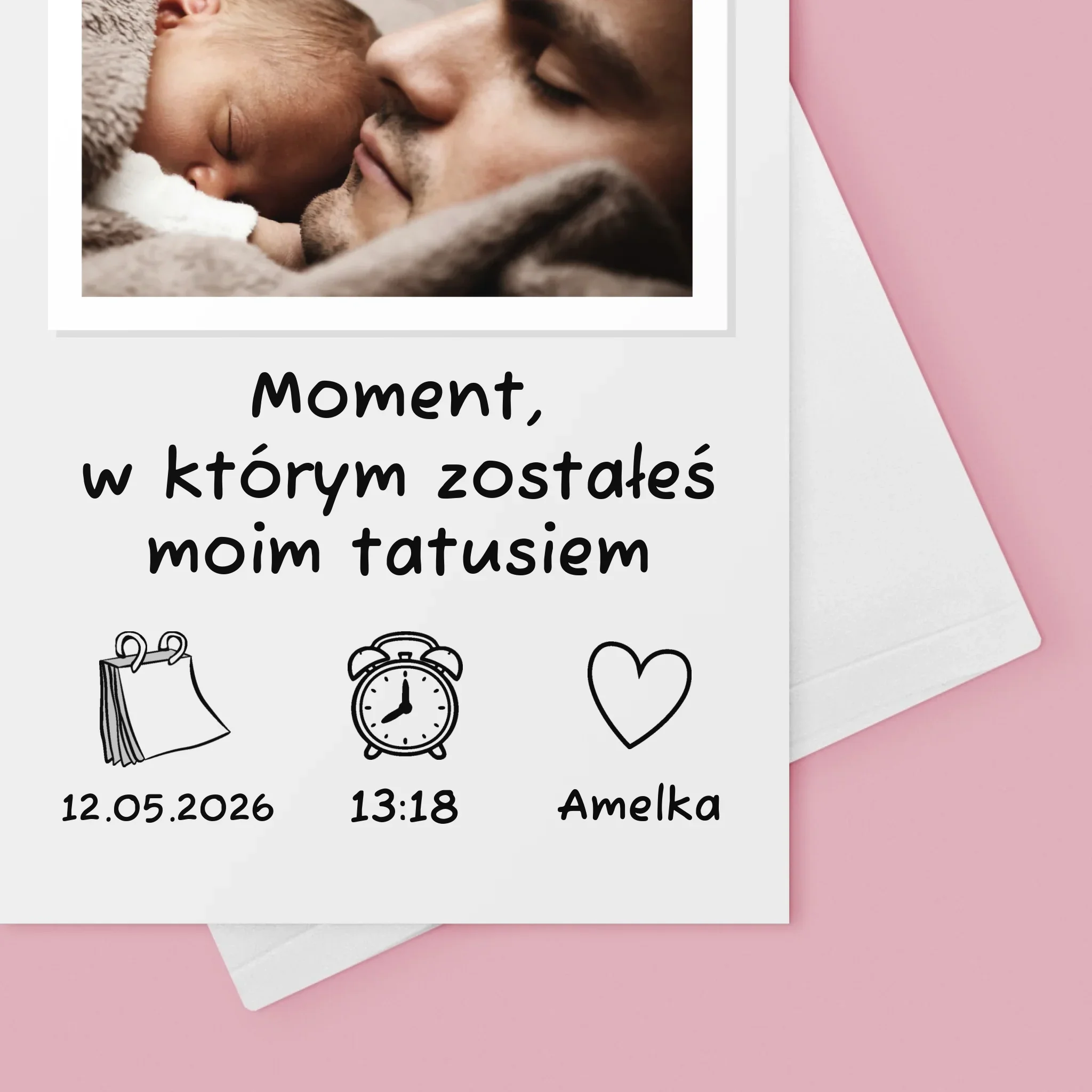 Zdjęcie i Podpis: Zostałeś Tatusiem - Kartka z Życzeniami - Image 4