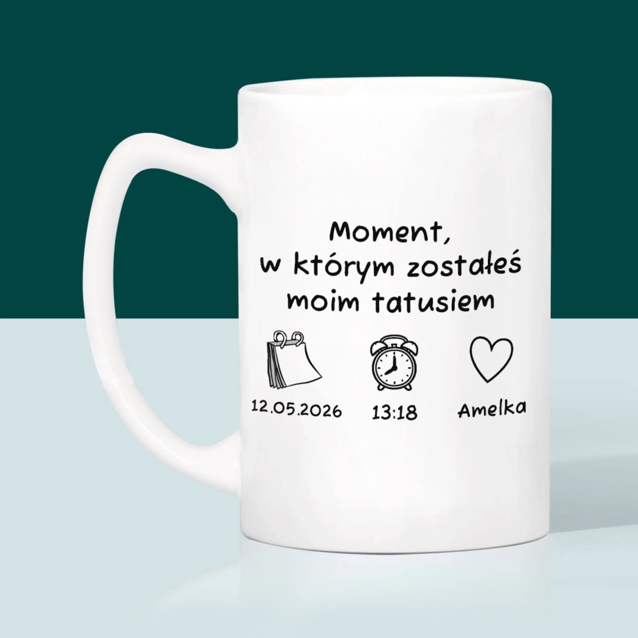 Zdjęcie i Podpis: Zostałeś Tatusiem - Kubek z Nadrukiem - Image 4