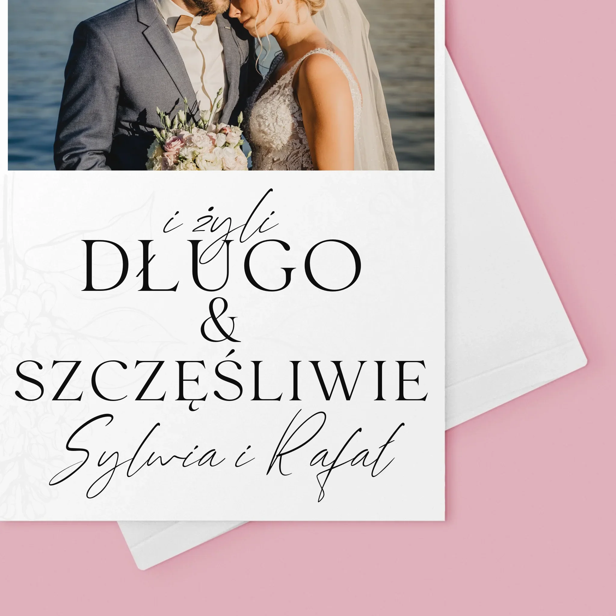 Zdjęcie i Podpis: Żyli Długo i Szczęśliwie - Kartka z Życzeniami - Image 4