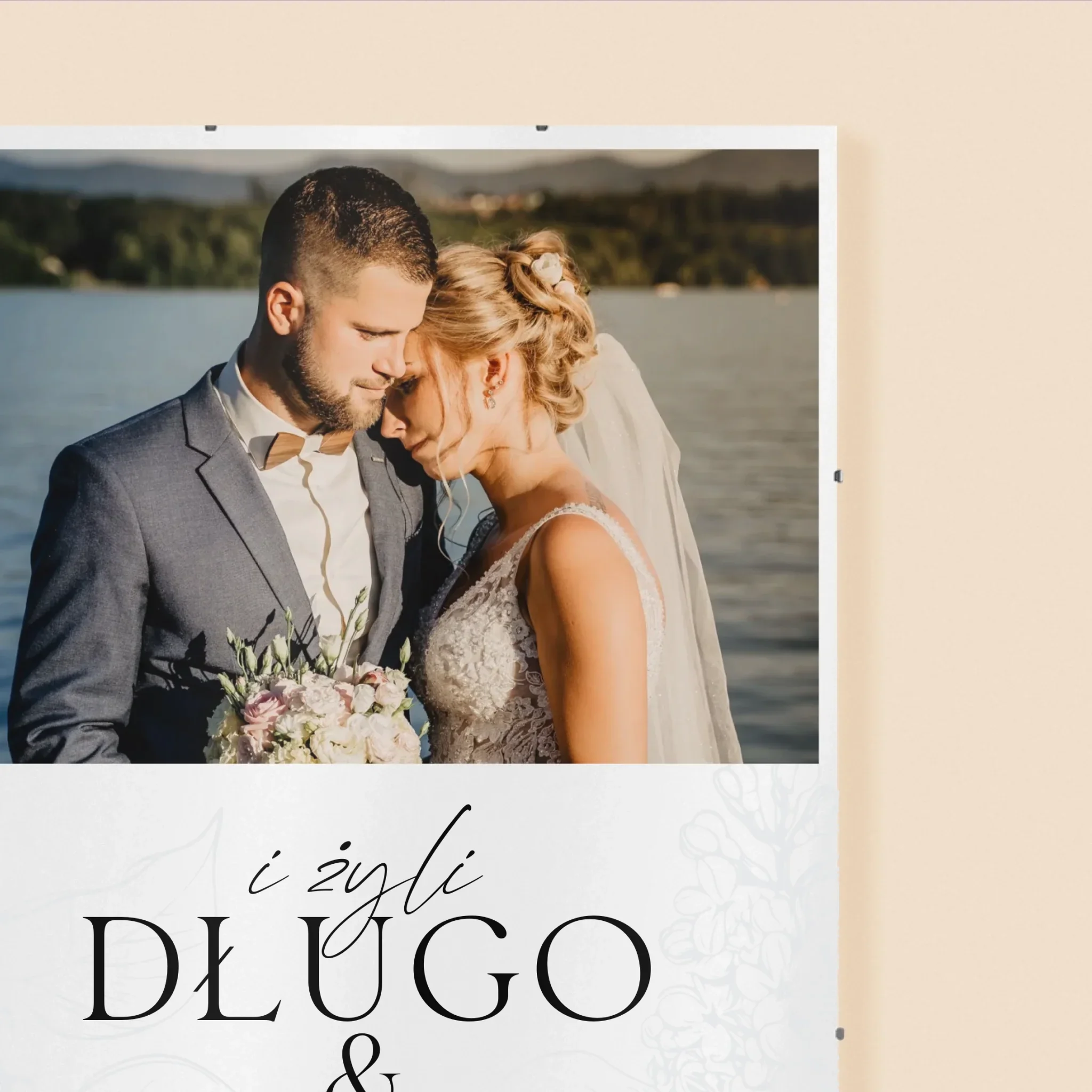 Zdjęcie i Podpis: Żyli Długo i Szczęśliwie - Personalizowany Plakat - Image 3