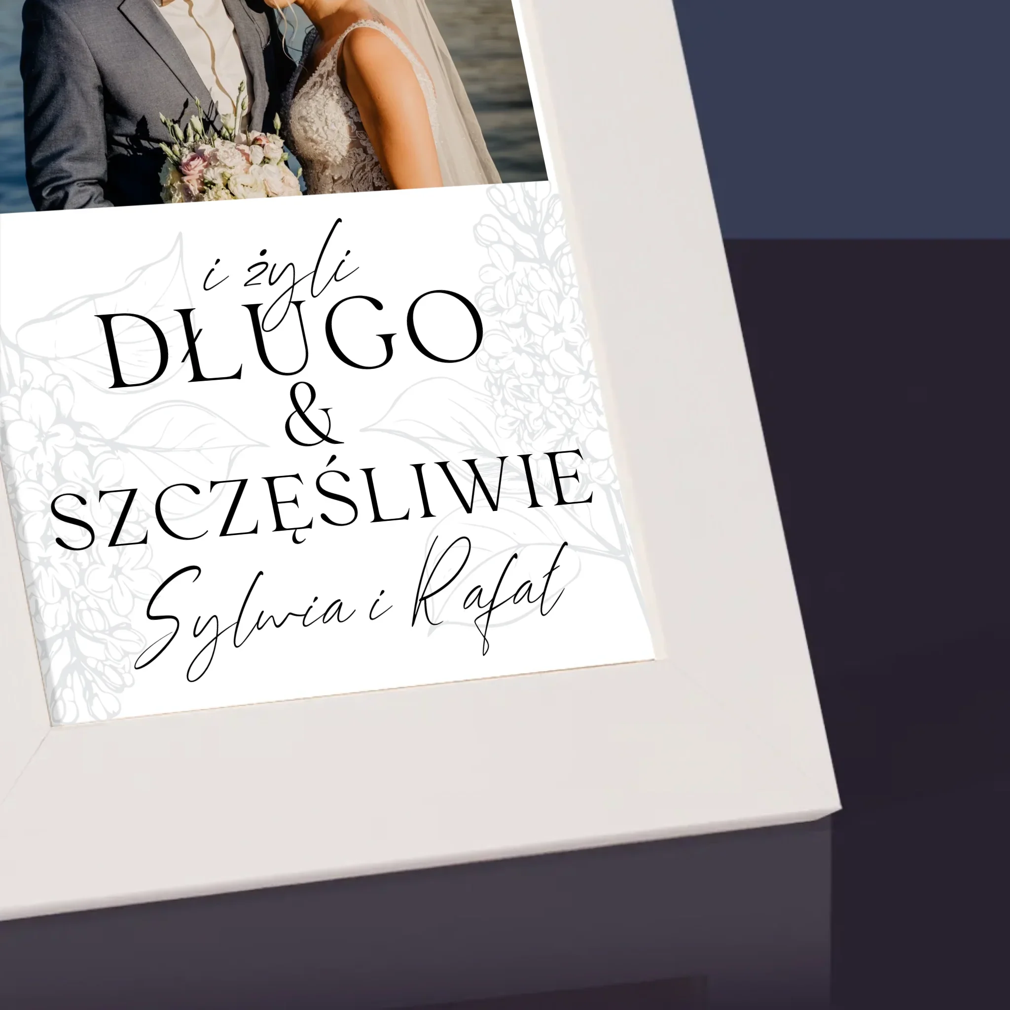 Zdjęcie i Podpis: Żyli Długo i Szczęśliwie - Ramka Na Zdjęcie - Image 3