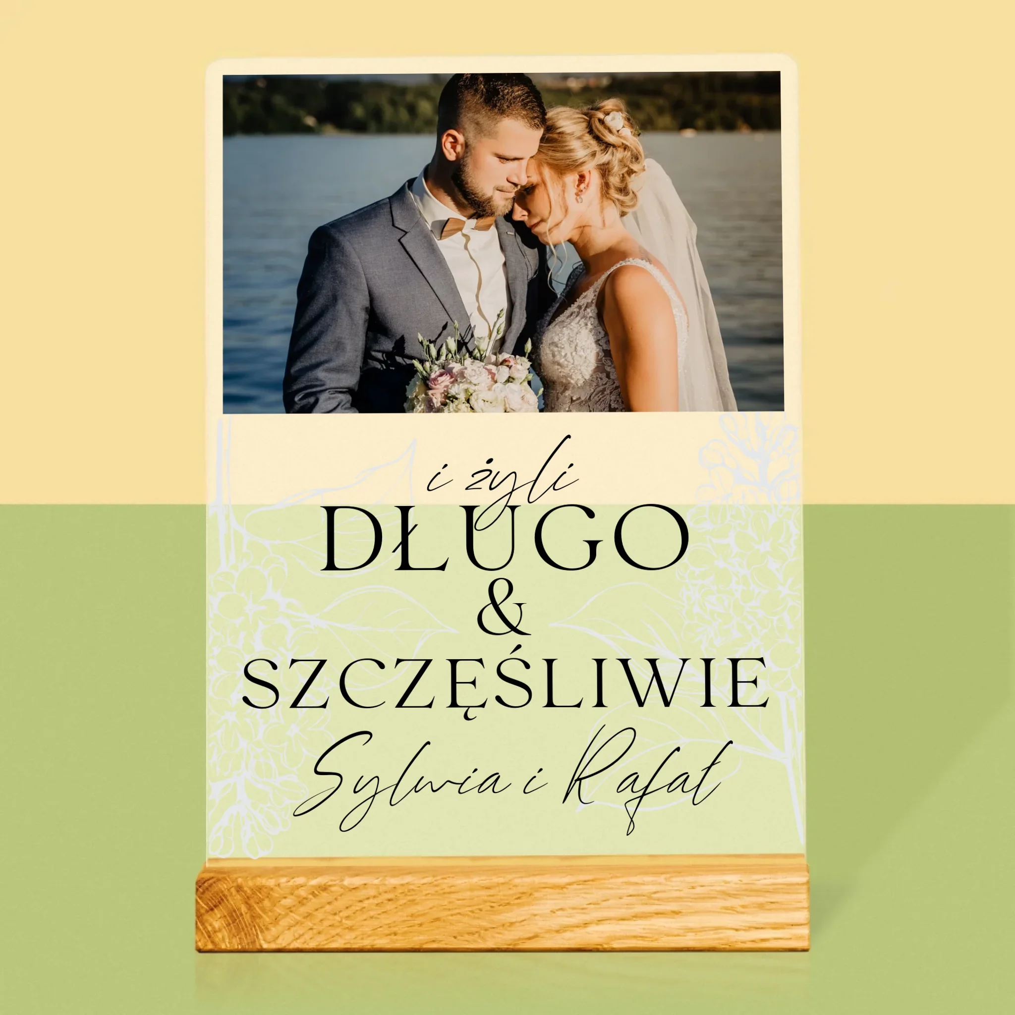 Zdjęcie i Podpis: Żyli Długo i Szczęśliwie - Wydruk Na Szkle Akrylowym - Image 3