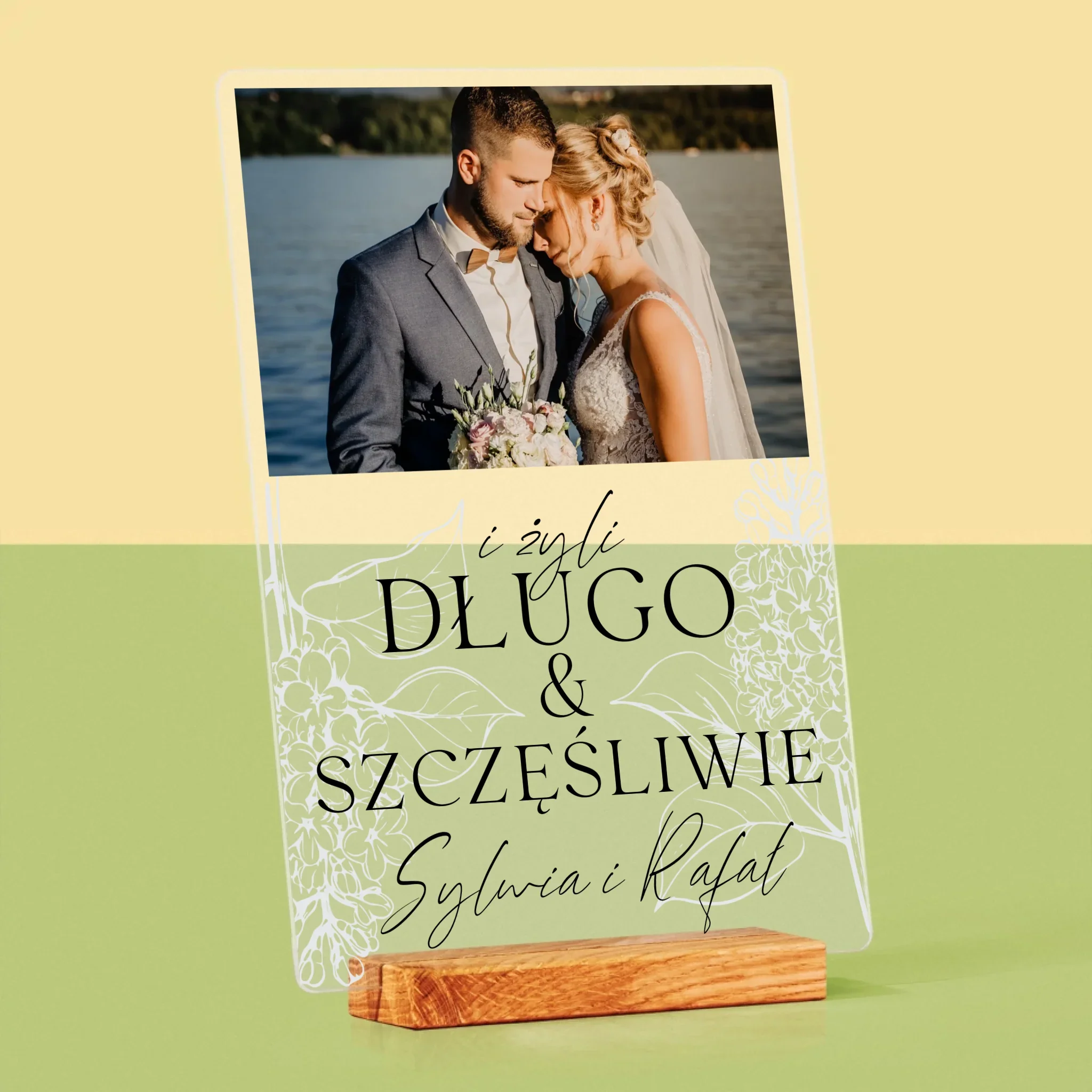 Zdjęcie i Podpis: Żyli Długo i Szczęśliwie - Wydruk Na Szkle Akrylowym - Image 4